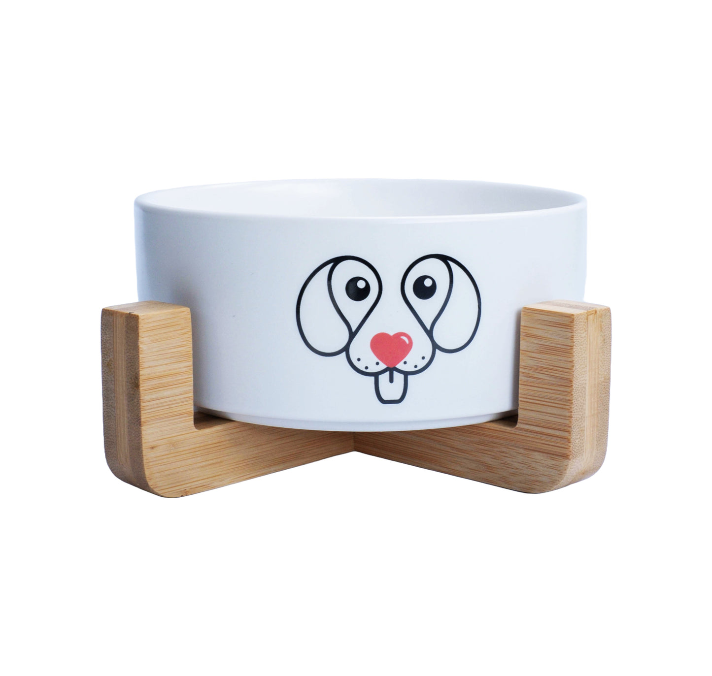 Dog Bowl With Bamboo Stand