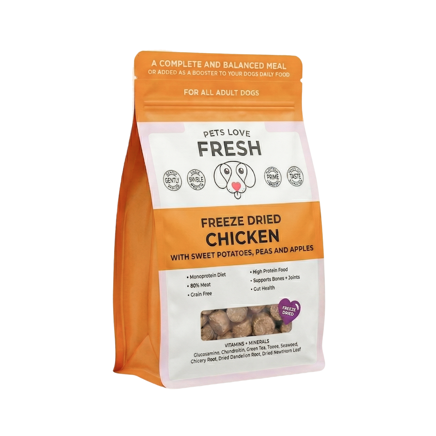 Freeze Dried Complete - Chicken, Sweet Potato, Peas and Apple